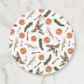 Kerst Botanische Bruiloftsborrel Bedankjes Labels (Achterkant)