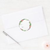 Kerst Botanische Cadeausticker Ronde Sticker (Envelop)