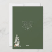 Kerst Botanische en Bloemengroen Fotokaart Feestdagenkaart (Achterkant)