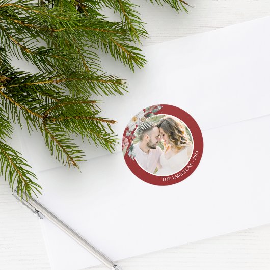Kerst Botanische Foto Sticker