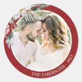Kerst Botanische Foto Sticker (Voorkant)