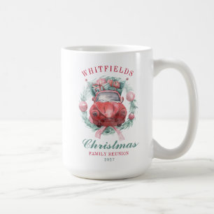 Kerst botanische krans voor familie bijpassend vak koffiemok