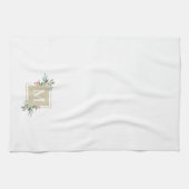 Kerst Botanische Monogram Theedoek (Horizontaal)