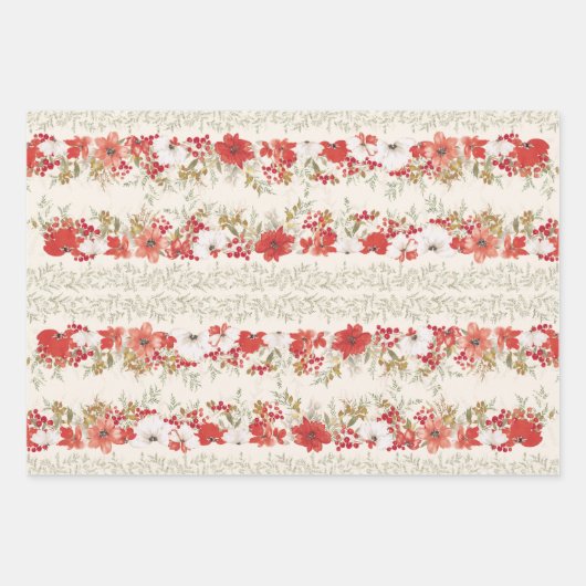 Kerst Botanische overvloed Elegante loof Inpakpapier Vel (Voorkant)
