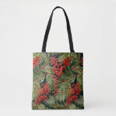 Kerst Botanische takken en bessen Tote Bag (Voorkant)