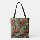 Kerst Botanische takken en bessen Tote Bag (Achterkant)