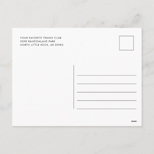 Kerst Botanische Tennis Club seizoenen Feestdagenkaart (Achterkant)