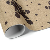 Kerst Bourgonde Glitter Gingerbread Man Kraft Cadeaupapier (Rol Hoek)