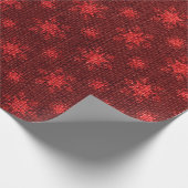 Kerst Bourgondische Burlap sterren Cadeaupapier (Hoek)