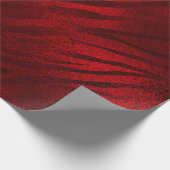 Kerst Bourgondische rode grunge tijger strepen Cadeaupapier (Hoek)