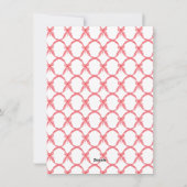 Kerst Bow Crest Monogram Foto Grandmillennial Feestdagenkaart (Achterkant)