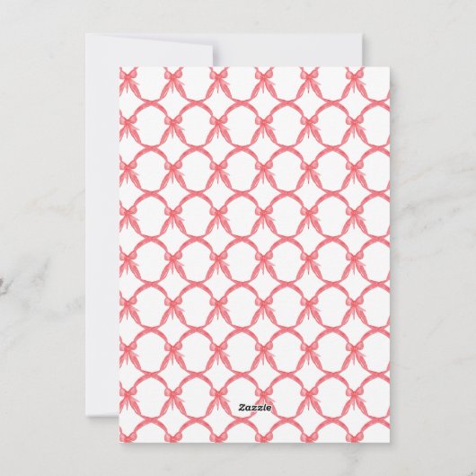 Kerst Bow Crest Monogram Foto Grandmillennial Feestdagenkaart (Achterkant)