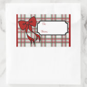Kerst Bow Gift Label Stickers (Tas)
