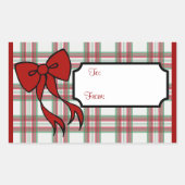 Kerst Bow Gift Label Stickers (Voorkant)