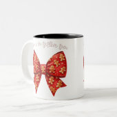 Kerst Bow Kerst Ginger Brood Bow Feestelijk Tweekleurige Koffiemok (Voorkant links)