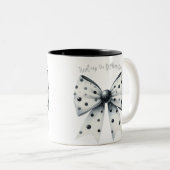 Kerst Bow Kerst Polka Dots Bow Feestelijk Tweekleurige Koffiemok (Voorkant rechts)