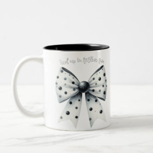 Kerst Bow Kerst Polka Dots Bow Feestelijk Tweekleurige Koffiemok