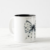 Kerst Bow Kerst Polka Dots Bow Feestelijk Tweekleurige Koffiemok (Voorkant links)