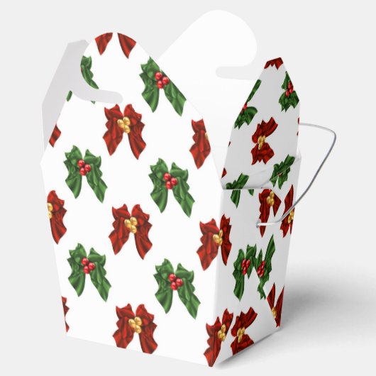 Kerst Bow patroon nemen uit gunst doos Bedankdoosjes (Geopend)