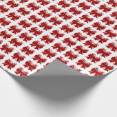 Kerst Bow Plaid Patroon Rood Vrolijk Kerstmis Cadeaupapier (Hoek)