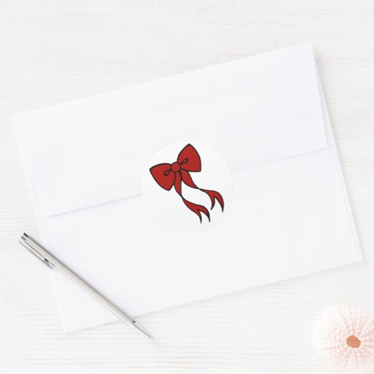 Kerst Bow Stickers (Envelop)