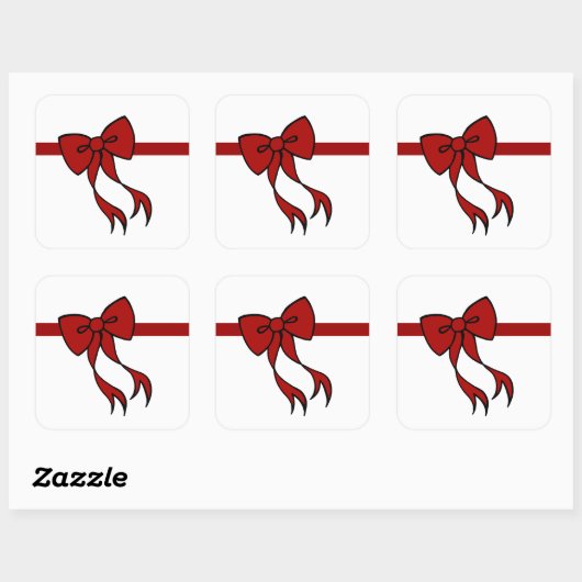 Kerst Bow Stickers (Vel)