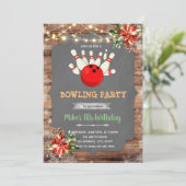 Kerst bowlden avond kaart (Staand voorkant)