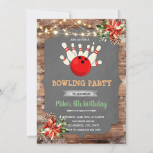 Kerst bowlfeest kaart