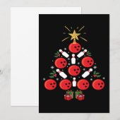 Kerst Bowling Kerstboom Merry Holiday Bowler Kaart (Voorkant / Achterkant)