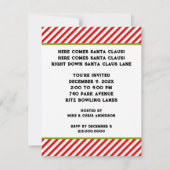 Kerst Bowling Party Kaart (Achterkant)