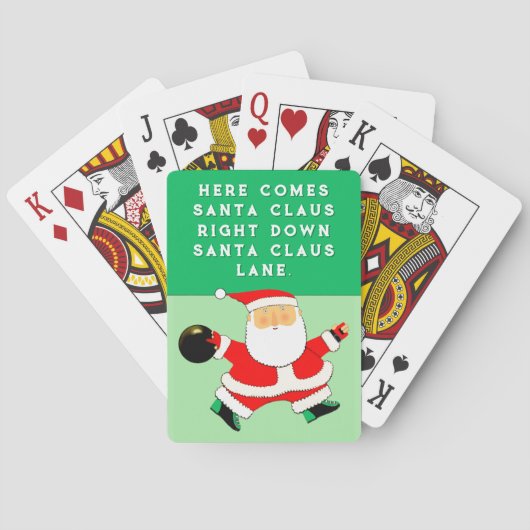 Kerst Bowling Pokerkaarten (Achterkant)