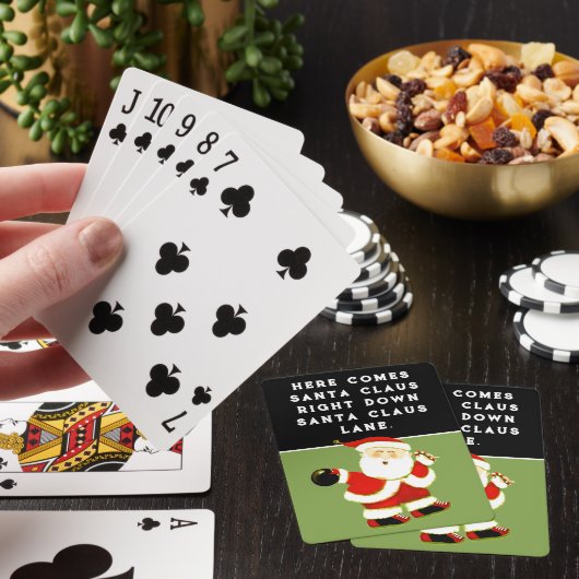 Kerst Bowling Pokerkaarten (Insitu)