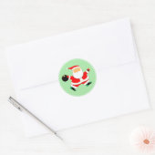 Kerst Bowling Vakantie Ronde Sticker (Envelop)