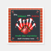 Kerst Bowling Vakantiefeest Servet (Voorkant)