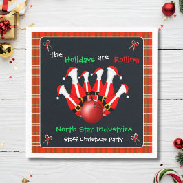 Kerst Bowling Vakantiefeest Servet