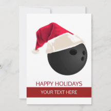 Kerst bowlingbal Sinterklaashoed kerstkaarten