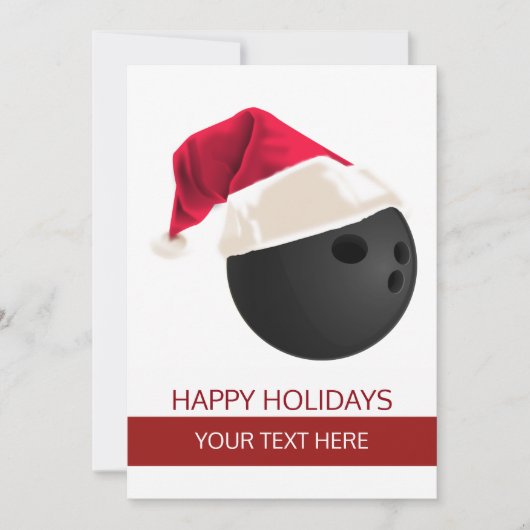 Kerst bowlingbal Sinterklaashoed kerstkaarten Feestdagenkaart (Voorkant)
