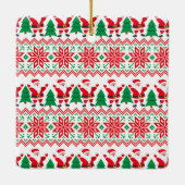 Kerst Boxer Dog Keramisch Ornament (Achterkant)