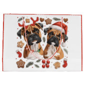 Kerst Boxer Dogs Groot Cadeauzakje (Achterkant)