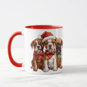 Kerst Boxer Dogs Mok (Links)