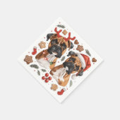 Kerst Boxer Dogs Servet (Hoek)