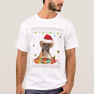Kerst Boxer Hond Lelijk Shirt