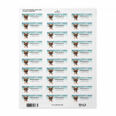 Kerst Boxer Hond Retouradreslabels Etiket (Full Sheet)