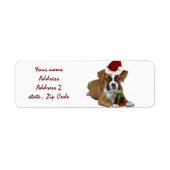 Kerst Boxer puppy adresetiketten Etiket (Voorkant)