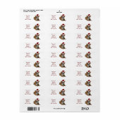 Kerst Boxer puppy adresetiketten Etiket (Full Sheet)