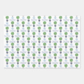 Kerst Boxwood Topiary Ginger Jar Ornamenten Inpakpapier Vel (Voorkant)