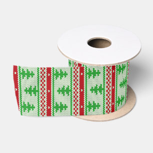 Kerst brei naadloos patroon 2 + jouw ideeën satijnen lint