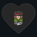 Kerst breien Kerstmis breien Team Hart Sticker<br><div class="desc">Kerst breien Kerstmis breien Team</div>