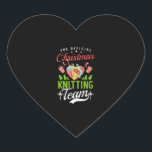 Kerst breien Kerstmis breien Team Hart Sticker<br><div class="desc">Kerst breien Kerstmis breien Team</div>