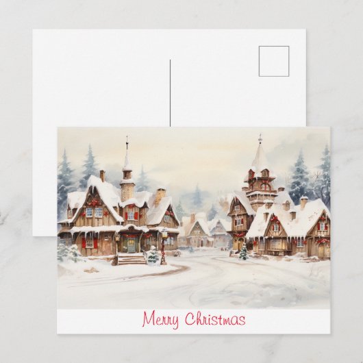  kerst briefkaart (Voorkant / Achterkant)